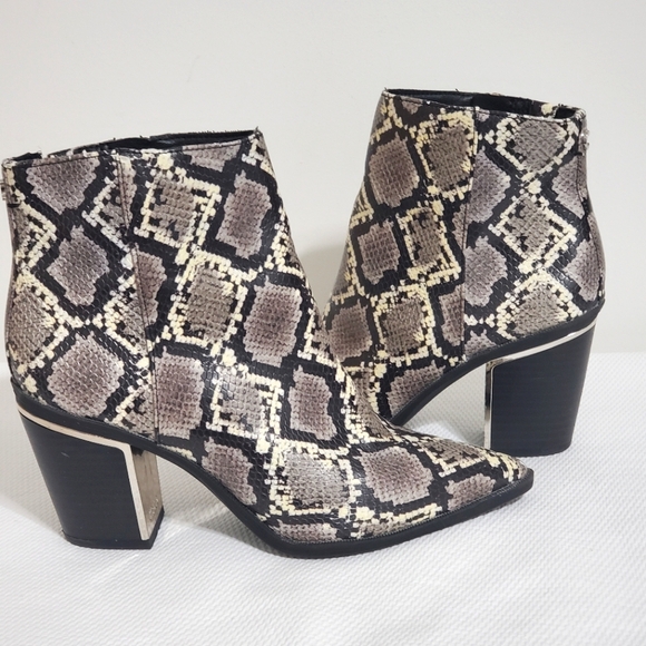 Circus Sam Edelman Winona Snakeskin Western Bootie Size 7 - Picture 1 of 9